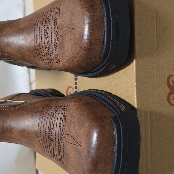 Men's steel toed workboots Two-Tone Leather Western NWT 11.5 - Picture 10 of 13